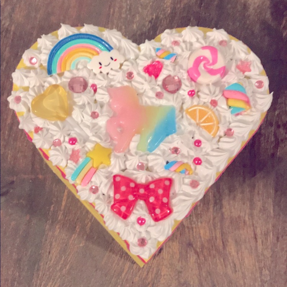Decoden whip heart trinket box kawaii